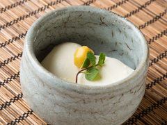 生チョコ大福とバニラアイス添え